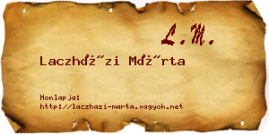 Laczházi Márta névjegykártya